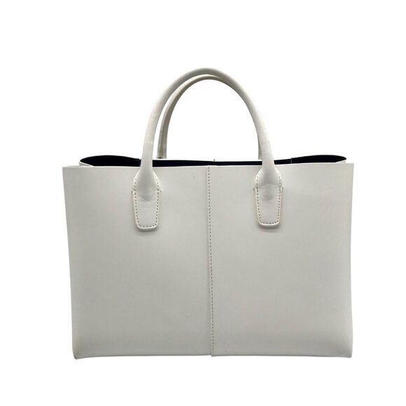 Mansur Gavriel White Leather Convertible Satchel - Picture 1 of 12